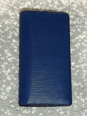 Louis Vuitton Blue Navy Epi Leather Long Wallet